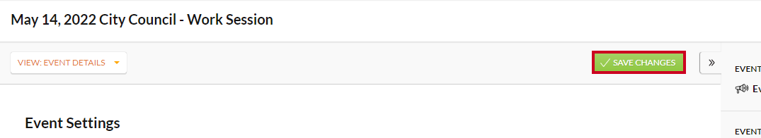 save changes button