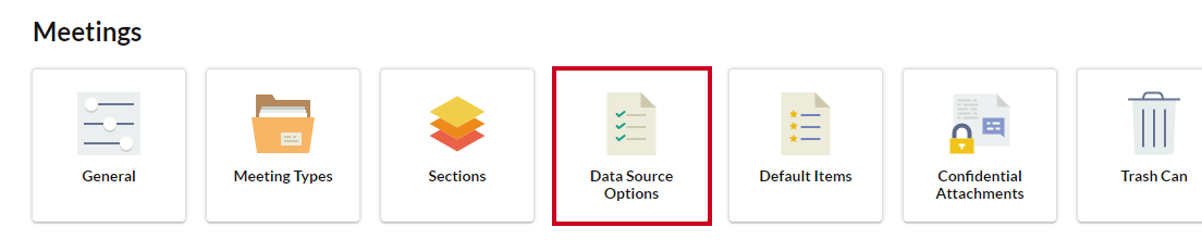 data source options