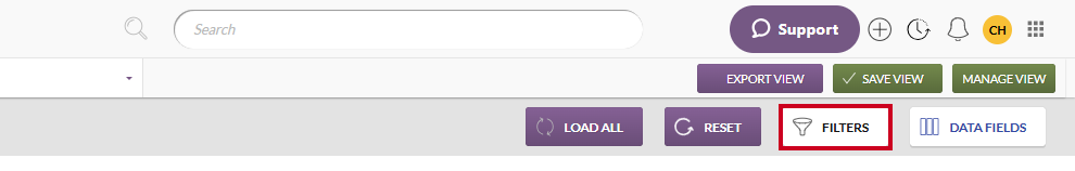 filters button