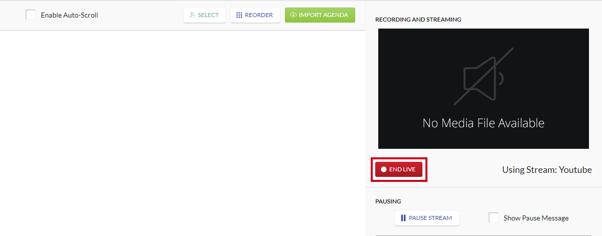 end live button