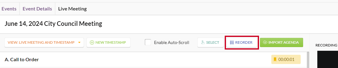 reorder button