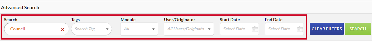 advanced filters options