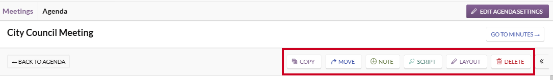 bulk action options