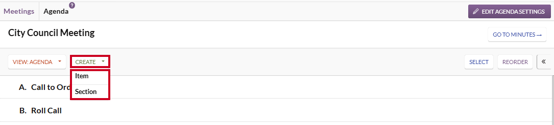 create drop-down menu