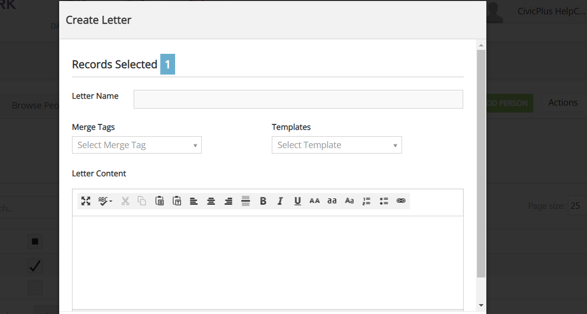 create letter fields