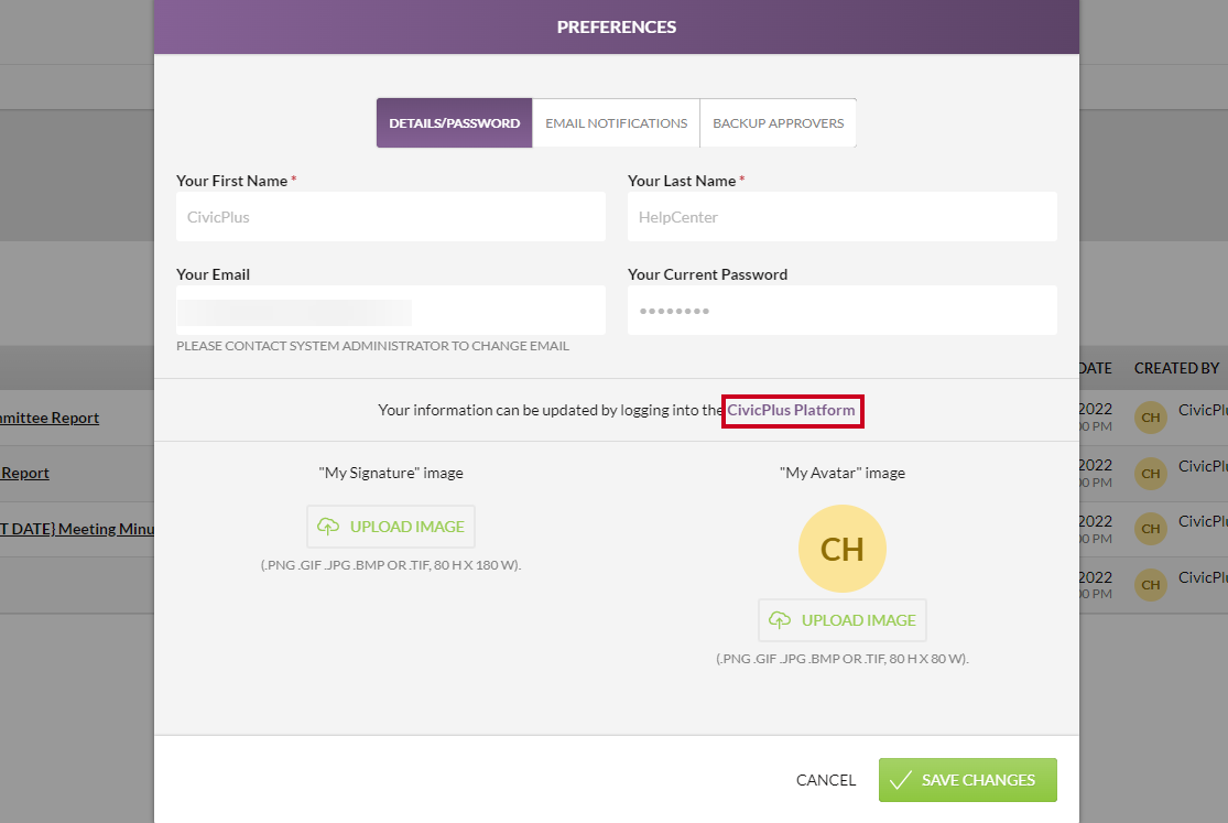 CivicPlus Platform link